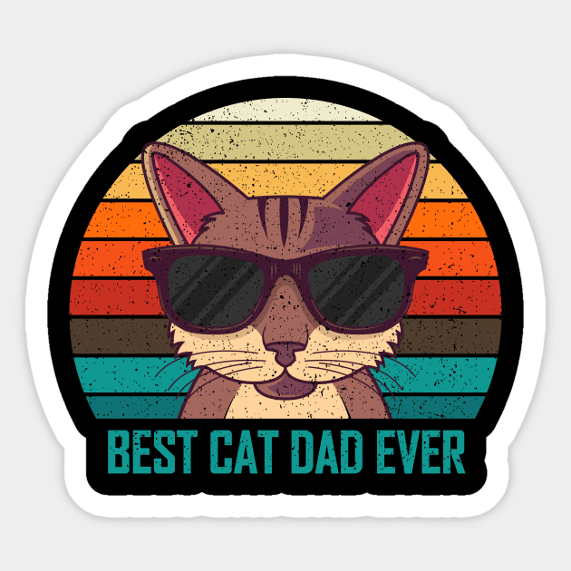 Best Cat Dad Ever Best Cat Dad Gift Sticker by Delightful Designs